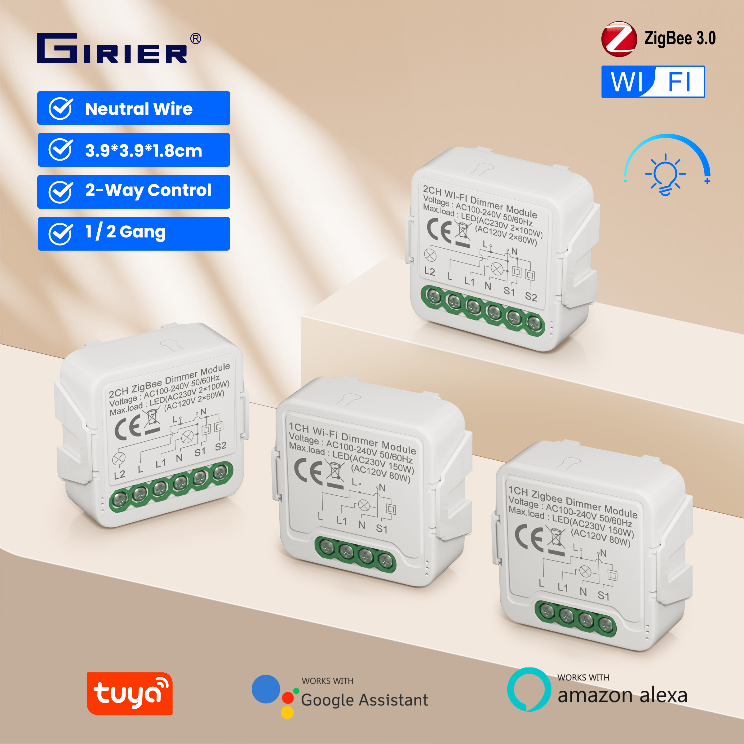 Smart Accessories - GIRIER Tuya Smart WiFi ZigBee 3.0