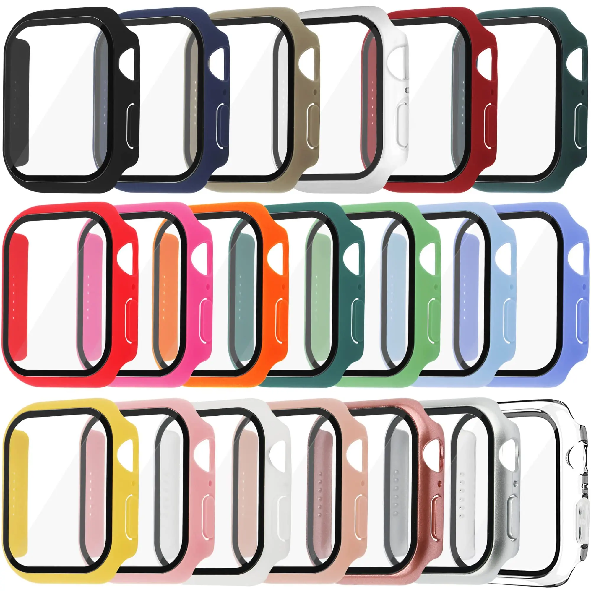 Xiaomi Smartwatch Accessories - Tempered Glass+Cover For Apple watch Case