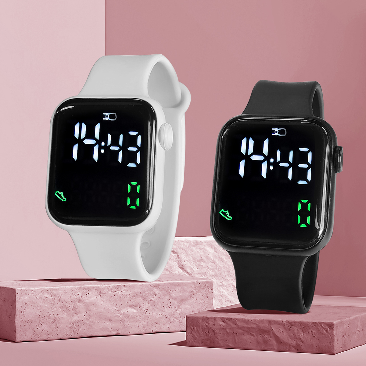 Smartwatch Touch - New 2PCS Student Minimalist Smart Watch