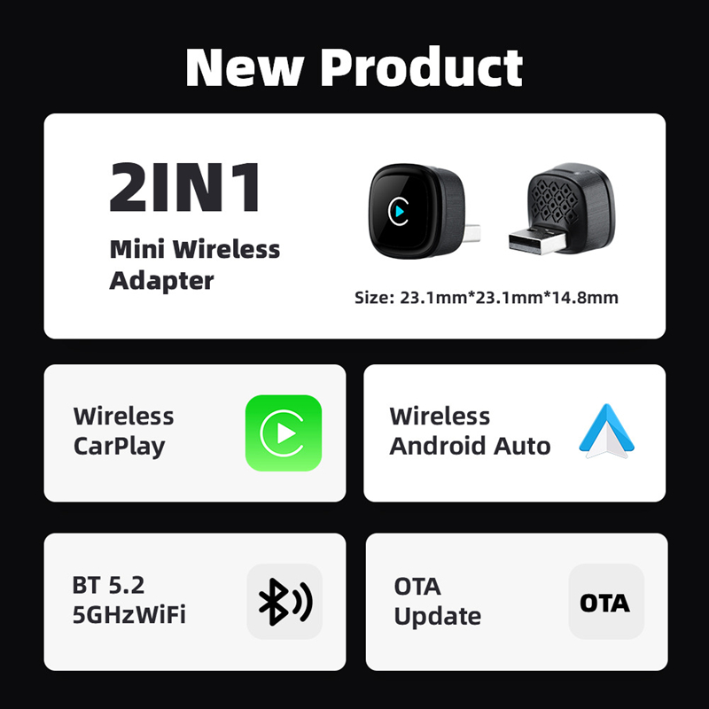 2 in 1 Wireless CarPlay Adapte - đánh giá và giá Smartwatch Universal