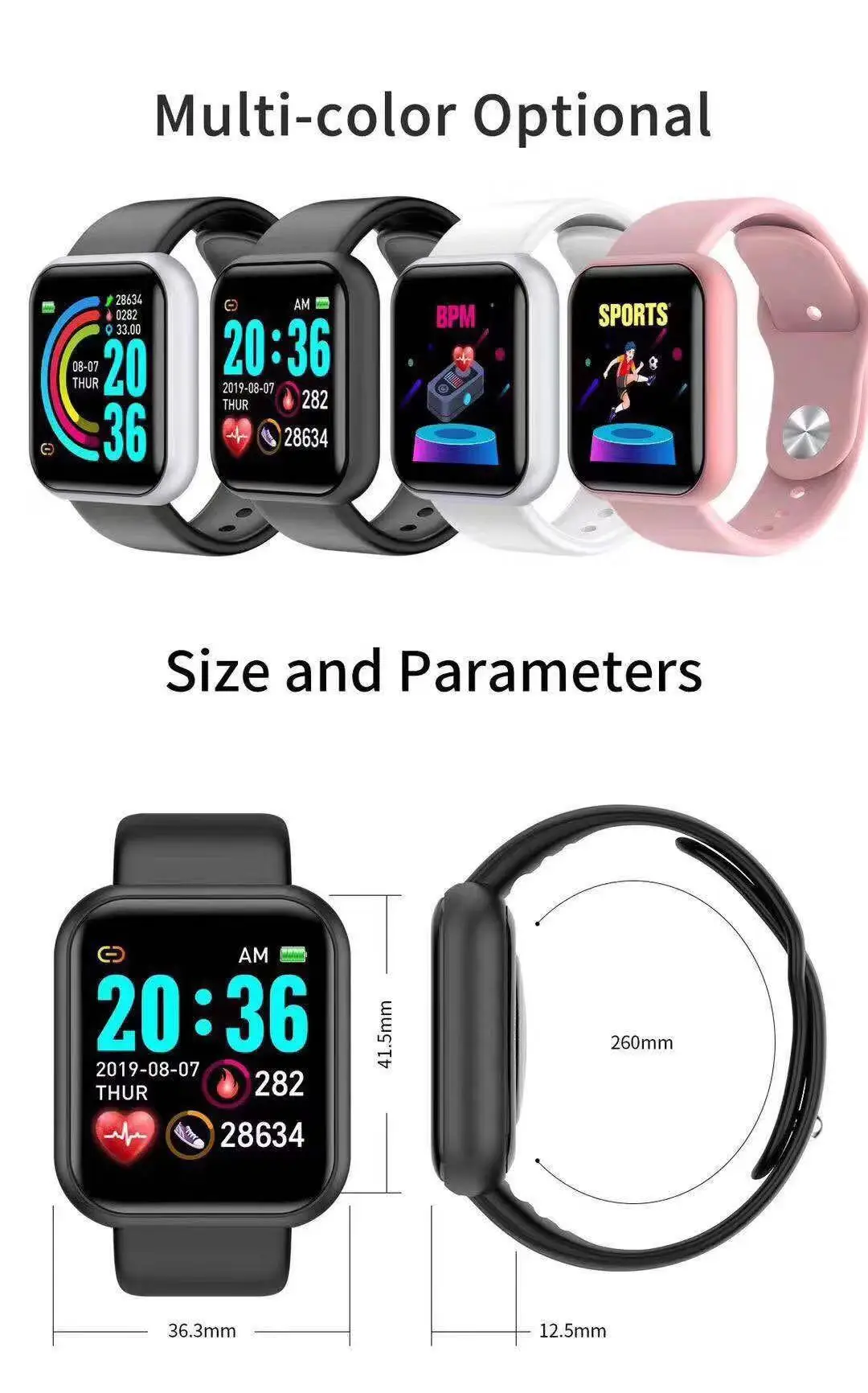 D20 Pro Smart Watch Men Y68 Sm - đánh giá và giá Smartwatch Touch