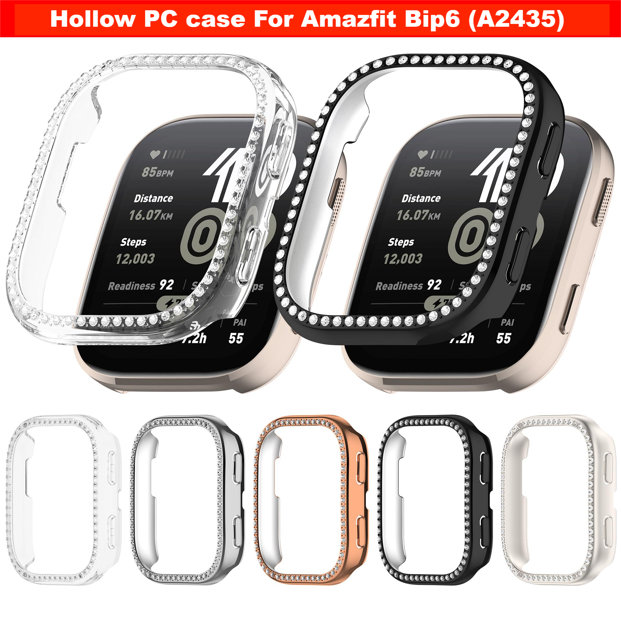 Single-row diamond case For Am - đánh giá và giá Amazfit Smartwatch Accessories