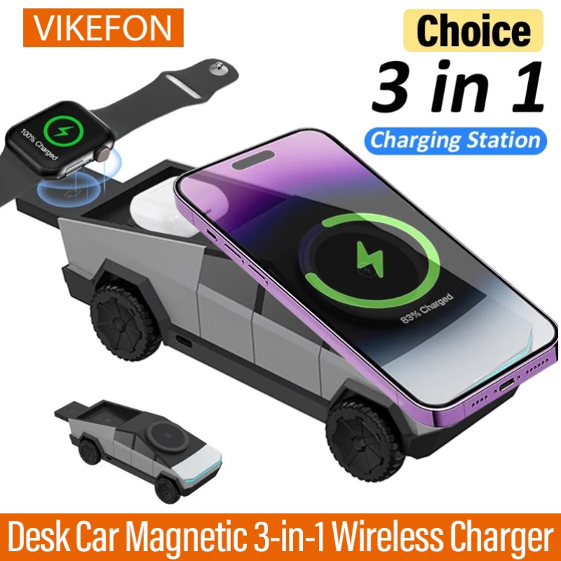 VIKEFON Desk Car Magnetic 3-in - đánh giá và giá Magnetic Charging Stand