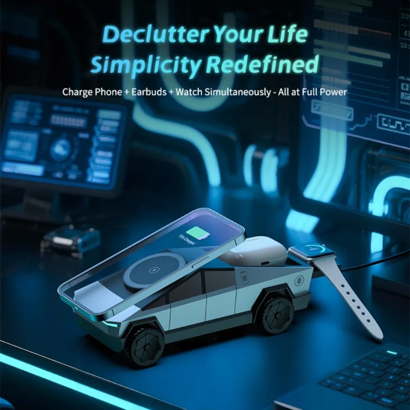 VIKEFON Desk Car Magnetic 3-in - đánh giá và giá Magnetic Charging Stand