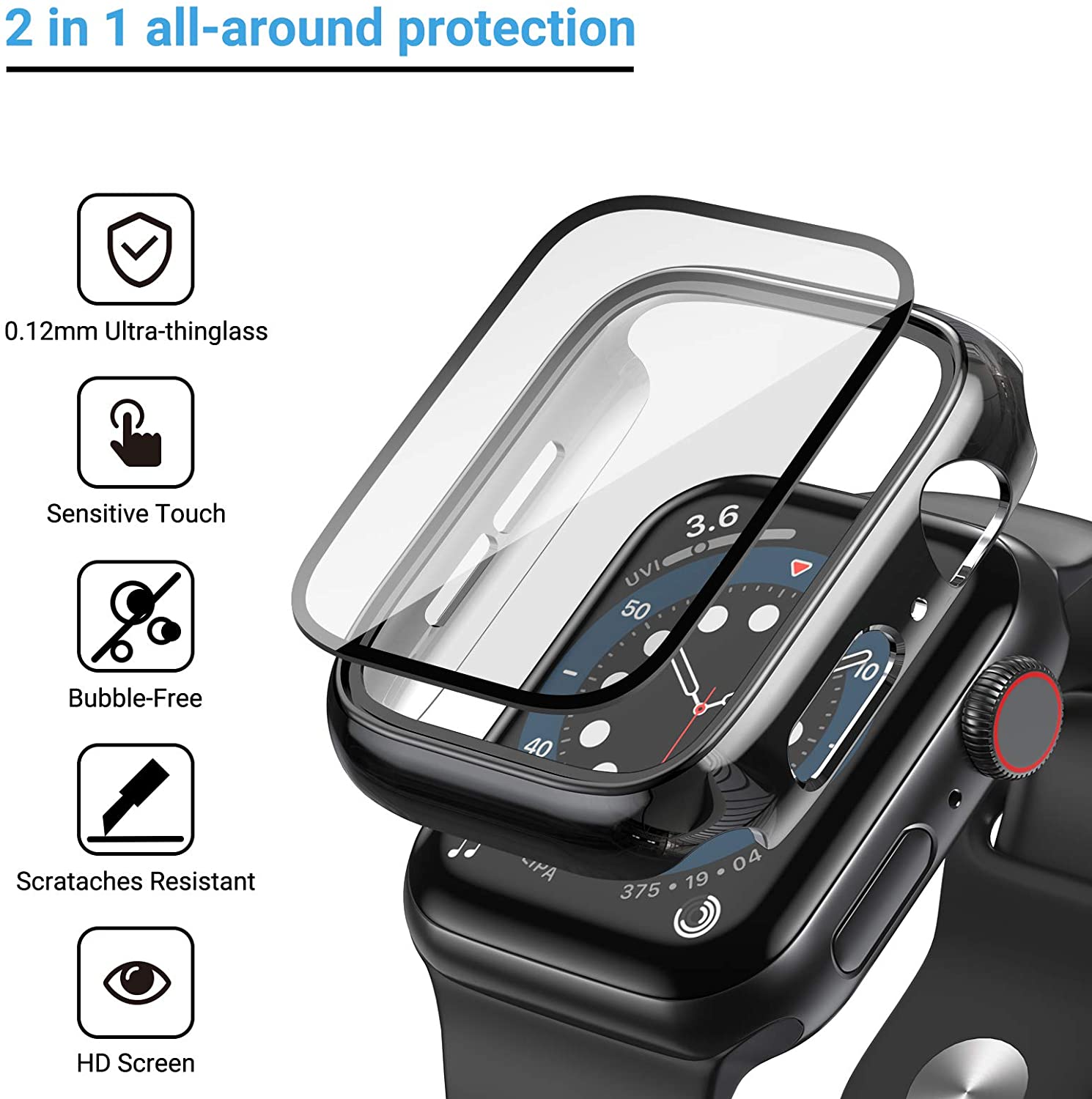 Glass+cover For Apple Watch Ca - đánh giá và giá Apple Smartwatch Accessories