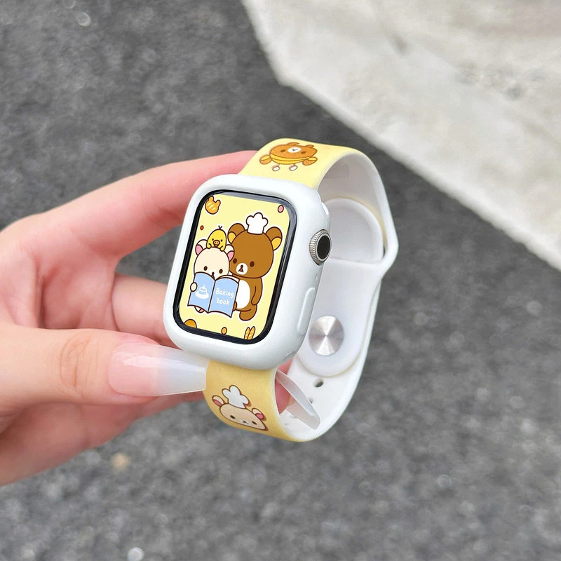 Cute Rilakkuma Print Silicone  - đánh giá và giá Silicone Band Replacement