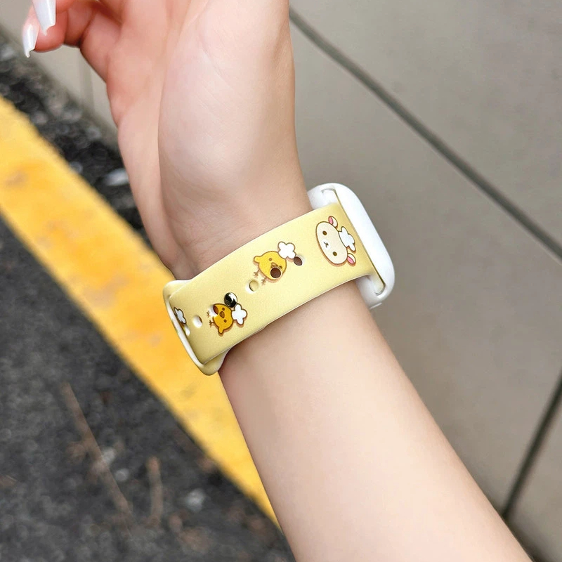 Cute Rilakkuma Print Silicone  - đánh giá và giá Silicone Band Replacement