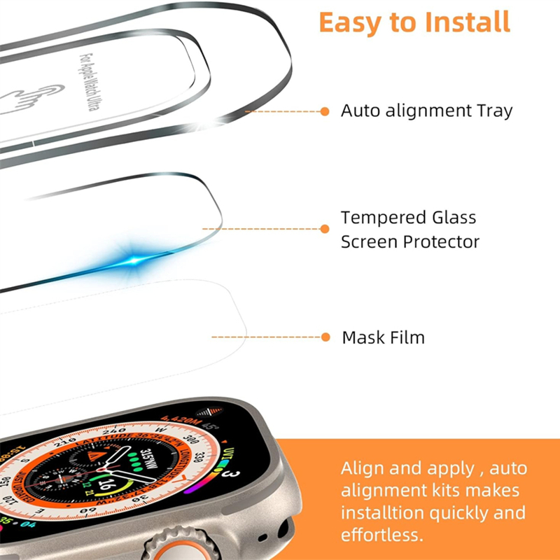 Tempered Glass For Apple Watch - đánh giá và giá Watch Face Protector