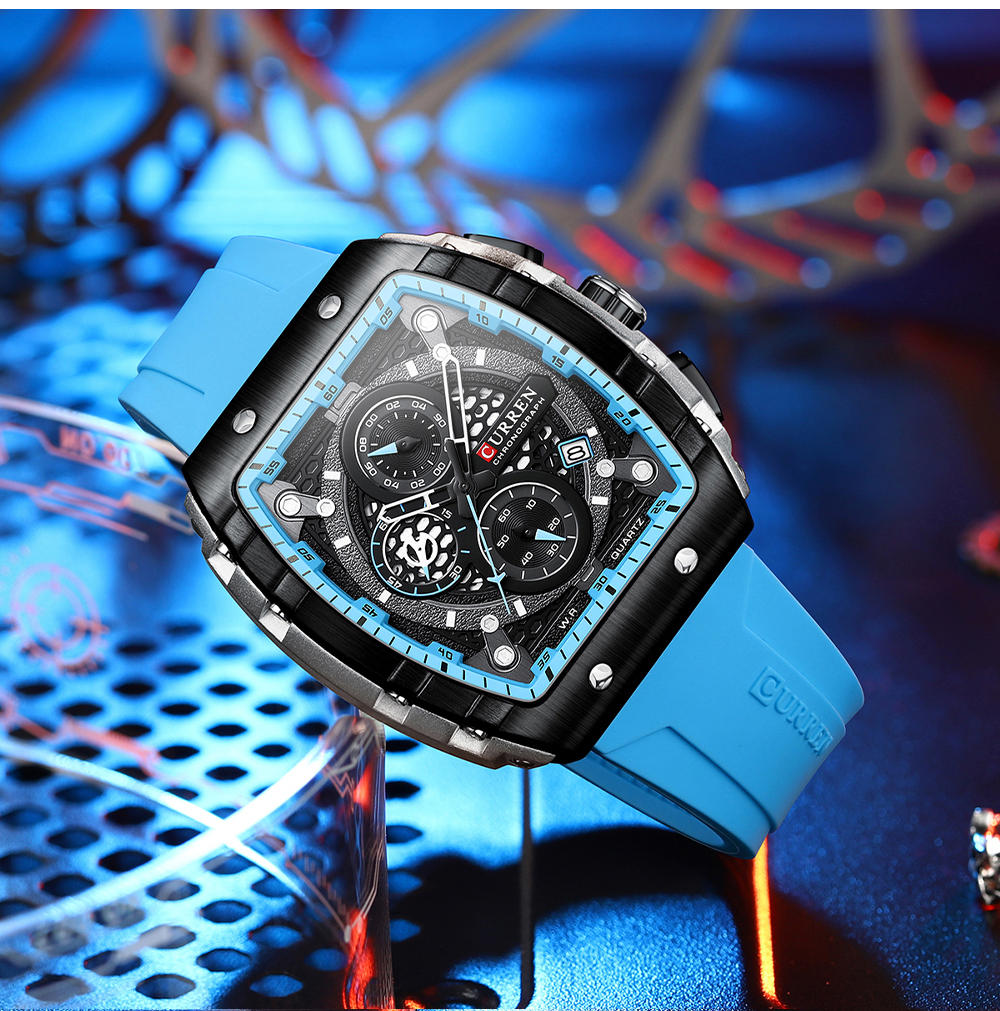 CURREN New RectangularSilicone - đánh giá và giá Smartwatch Guess