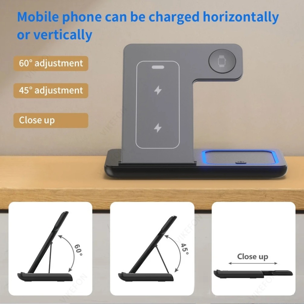 Foldable 3 in 1 Wireless Charg - đánh giá và giá Watch Charging Dock