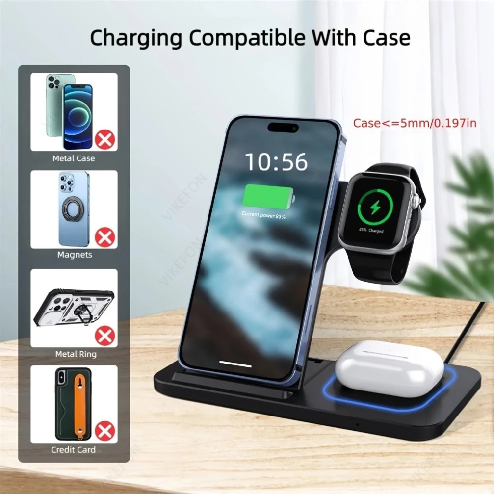 Foldable 3 in 1 Wireless Charg - đánh giá và giá Watch Charging Dock