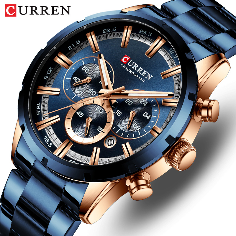 Curren Men's Watch Blue Dial S - đánh giá và giá Smartwatch Guess